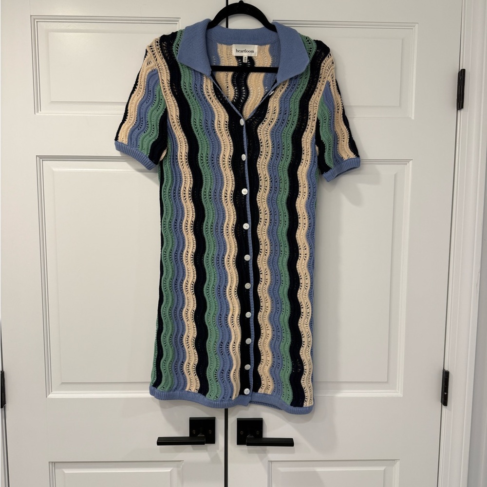 Heartloom crochet button up dress